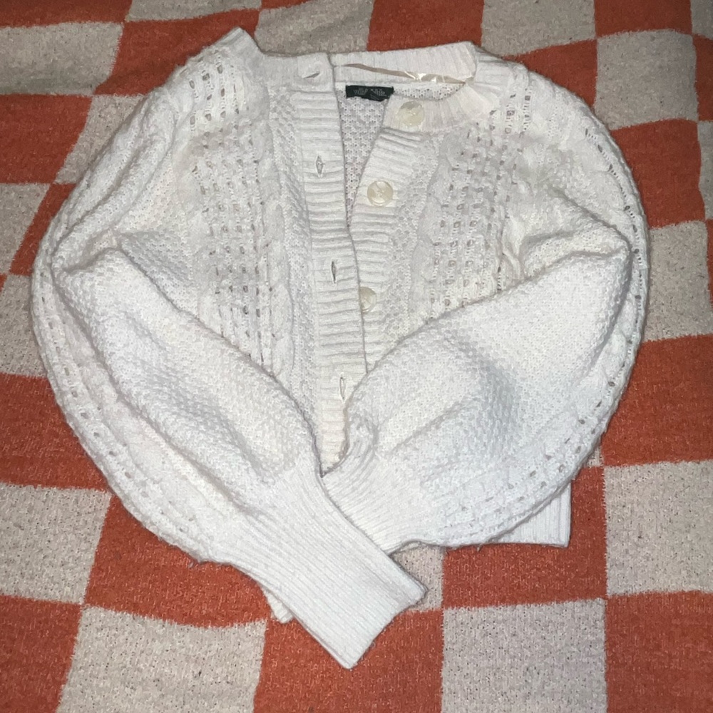 Cozy White Cable Knit Sweater